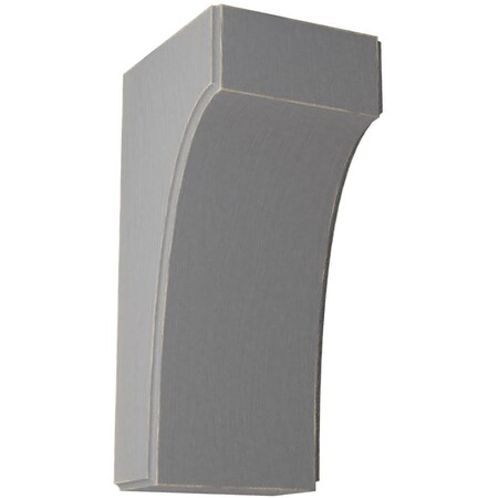 Ekena Millwork 3 1/2"W x 4"D x 8"H Clarksville Wood Vintage Decor Bracket, Pebble Grey BKTWD04X04X08CVPG